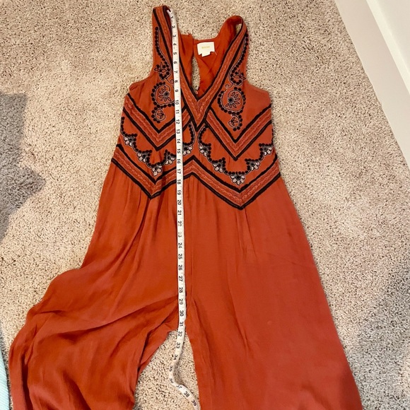 ANTHROPOLOGIE Maeve Desert Embroidered Jumpsuit SIZE 4 EUC - Picture 12 of 16